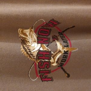 Newport Blue "Fish now Work later" tee Sz XXL